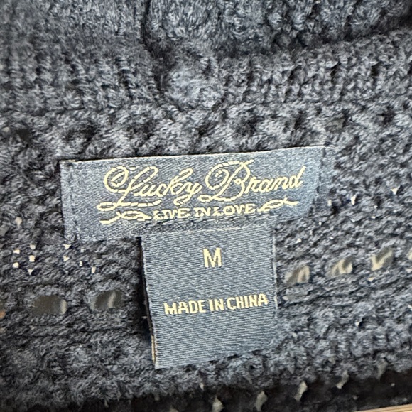 Lucky Brand Navy Blue Hooded Cardigan - Picture 4 of 4